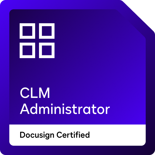 Docusign CLM Administrator badge