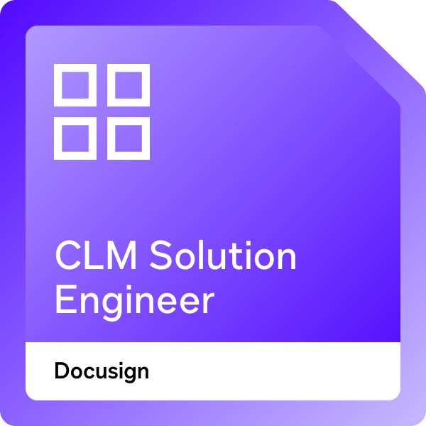 Docusign CLM Solution Engineer badge