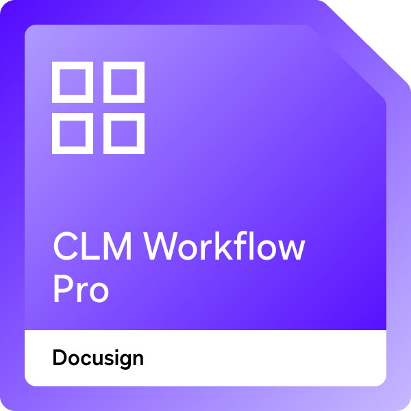 Docusign CLM Workflow Pro badge