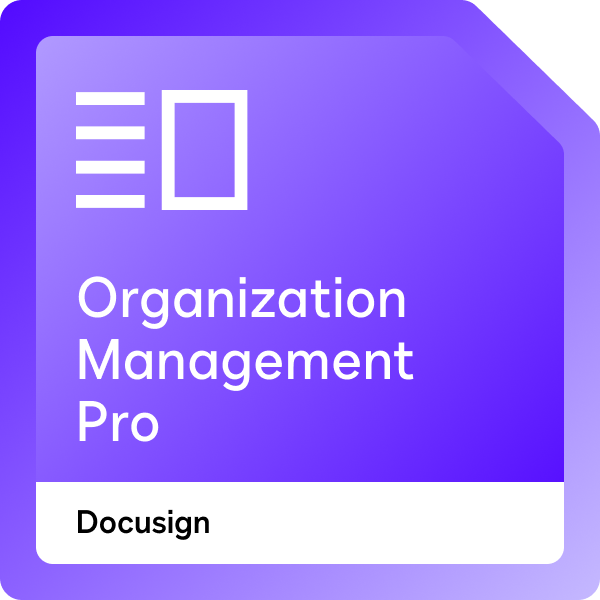 Docusign Organization Management Pro badge